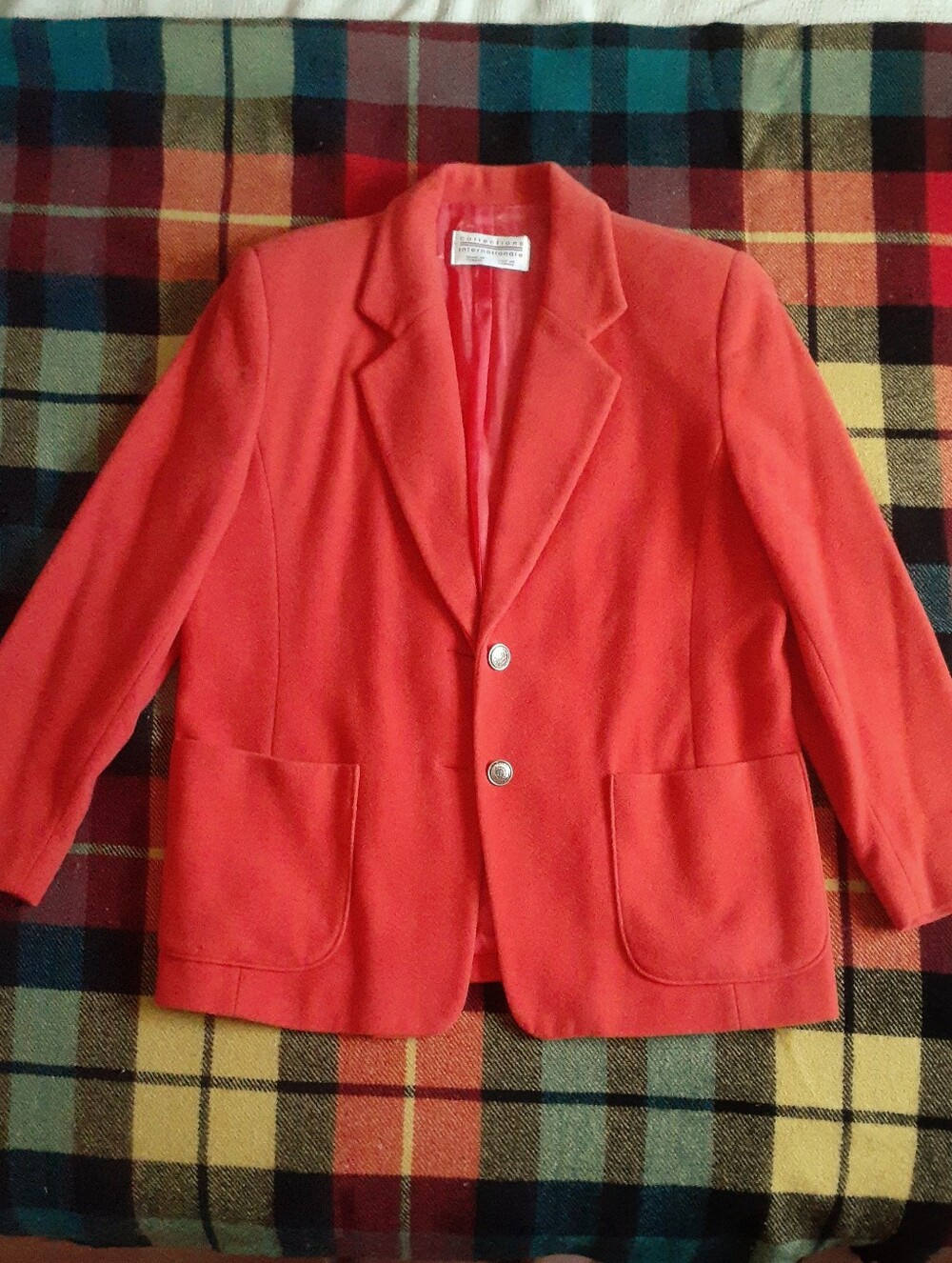 Women's Wool Orange Blazer Jacket